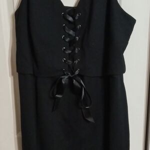 Lane Bryant Black  Lace-Up Dress